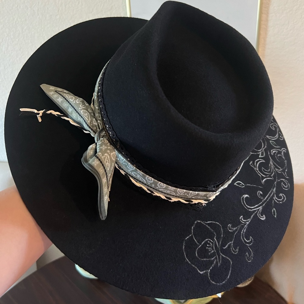 Custom Burned Black Lack of Color Hat - Picture 5 of 13